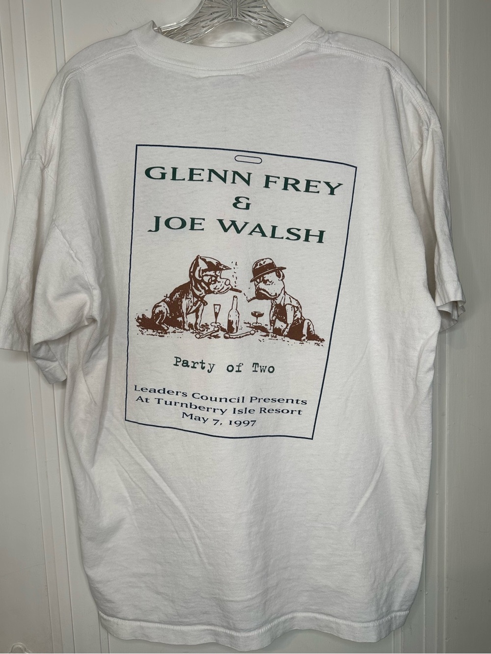 Vintage 1997 Glenn Frey & Joe Walsh Graphic Band T‑Shirt Eagles RARE private